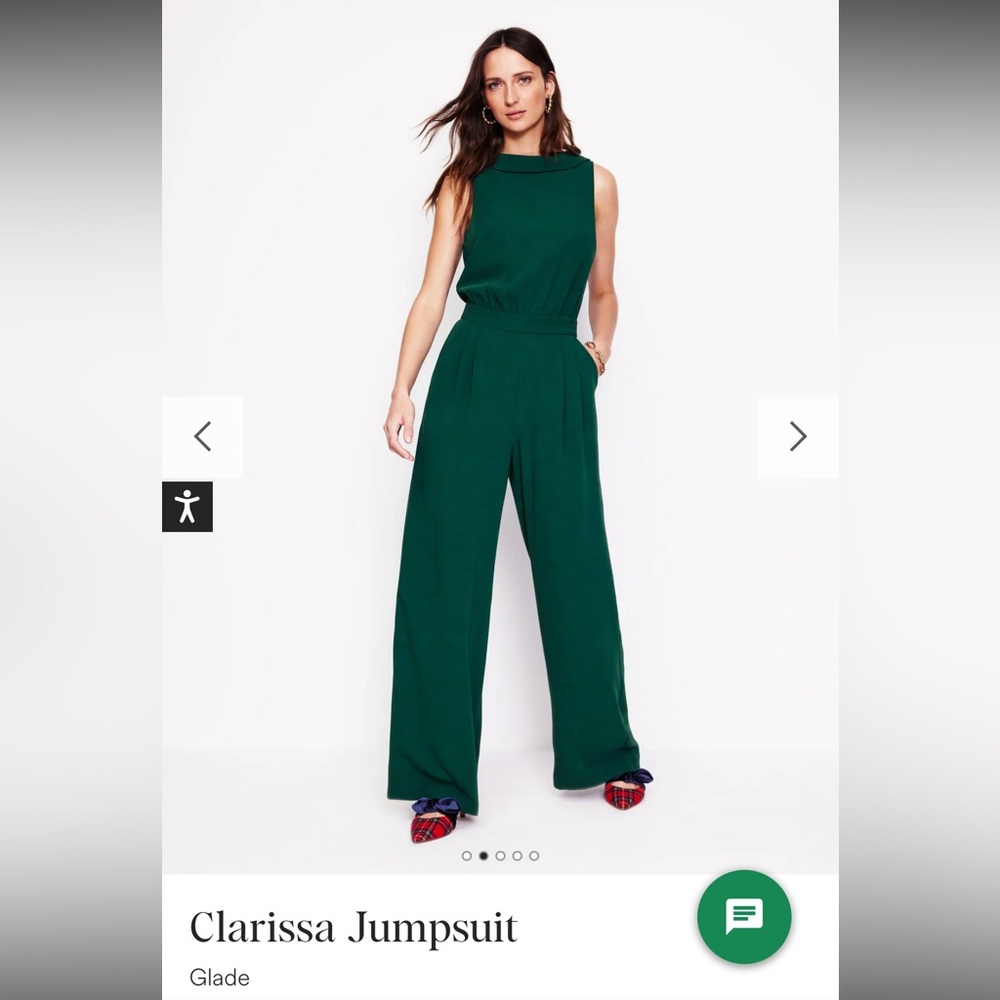 Boden Clarissa Jumpsuit | Size 4 | Glade | NWT - Picture 2 of 6